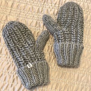 Juicy Couture gray sparkle mittens